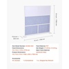 image:imageVEVOR Office Divider Privacy Partition 1Pack 70 x 70 Modular Wall Room Divider PET Workstation Cubicle Partition with Frosted Windows Freestanding Privacy Panel Wall for Office Library