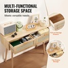 image:imageVEVOR Rattan Console Table with 3 Storage Drawers Rattan Entryway Table with Natural Rattan Sliding Door Console Sofa Table for Living Room Study Entryway Or TV Wall Natural2 Drawers