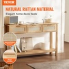 image:imageVEVOR Rattan Console Table with 3 Storage Drawers Rattan Entryway Table with Natural Rattan Sliding Door Console Sofa Table for Living Room Study Entryway Or TV Wall Natural3 Drawers