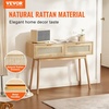 image:imageVEVOR Rattan Console Table with 3 Storage Drawers Rattan Entryway Table with Natural Rattan Sliding Door Console Sofa Table for Living Room Study Entryway Or TV Wall Natural2 Drawers