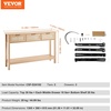 image:imageVEVOR Rattan Console Table with 3 Storage Drawers Rattan Entryway Table with Natural Rattan Sliding Door Console Sofa Table for Living Room Study Entryway Or TV Wall Natural3 Drawers