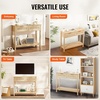 image:imageVEVOR Rattan Console Table with 3 Storage Drawers Rattan Entryway Table with Natural Rattan Sliding Door Console Sofa Table for Living Room Study Entryway Or TV Wall Natural2 DrawersRectangular