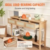 image:imageVEVOR Rattan Console Table with 3 Storage Drawers Rattan Entryway Table with Natural Rattan Sliding Door Console Sofa Table for Living Room Study Entryway Or TV Wall Natural3 Drawers