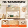 image:imageVEVOR Rattan Console Table with 3 Storage Drawers Rattan Entryway Table with Natural Rattan Sliding Door Console Sofa Table for Living Room Study Entryway Or TV Wall Natural2 DrawersRectangular