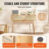 image:imageVEVOR Rattan Console Table with 3 Storage Drawers Rattan Entryway Table with Natural Rattan Sliding Door Console Sofa Table for Living Room Study Entryway Or TV Wall Natural2 Drawers