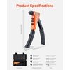 image:imageVEVOR Rivet Nut Tool Kit 17Inch Rivnut Tool Kit with 13 Mandrels and 130 Nuts Metric and SAE Size M3 M4 M5 M6 M8 M10 M12 1213 832 1024 1420 51618 3816 UNC a Carrying CaseRIVET GUN