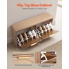 image:imageVEVOR Shoe Storage Bench Rattan Entryway Bench with Coat Rack amp Padded Cushion Shoe Cabinet Holds up to 440 lbs 389X 94x197 Inche for Hallway Living Room Bedroom