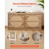 image:imageVEVOR Shoe Storage Bench Rattan Entryway Bench with Coat Rack amp Padded Cushion Shoe Cabinet Holds up to 440 lbs 389X 94x197 Inche for Hallway Living Room Bedroom