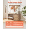 image:imageVEVOR Shoe Storage Bench Rattan Entryway Bench with Coat Rack amp Padded Cushion Shoe Cabinet Holds up to 440 lbs 389X 94x197 Inche for Hallway Living Room Bedroom
