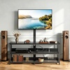 image:imageVEVOR TV Stand with Mount 472 Inch TV Stand Console with Power Outlet for 3275 Inch TVs Height Adjustable Swivel Entertainment Center with Open Storage Shelf for Living Room Bedroom Black