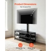 image:imageVEVOR TV Stand with Mount 472 Inch TV Stand Console with Power Outlet for 3275 Inch TVs Height Adjustable Swivel Entertainment Center with Open Storage Shelf for Living Room Bedroom Black