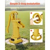 image:imageVEVOR Well Hand Pitcher Pump 25 ft Maximum Lift Antique Cast Iron Manual Hand Water Pump NPT 114 in Connection Easy Installation Old Fashioned for Outdoor Garden Pond Backyard Farm RedYellow
