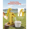 image:imageVEVOR Well Hand Pitcher Pump 25 ft Maximum Lift Antique Cast Iron Manual Hand Water Pump NPT 114 in Connection Easy Installation Old Fashioned for Outdoor Garden Pond Backyard Farm RedYellow
