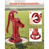 image:imageVEVOR Well Hand Pitcher Pump 25 ft Maximum Lift Antique Cast Iron Manual Hand Water Pump NPT 114 in Connection Easy Installation Old Fashioned for Outdoor Garden Pond Backyard Farm RedRed