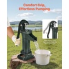 image:imageVEVOR Well Hand Pitcher Pump 25 ft Maximum Lift Antique Cast Iron Manual Hand Water Pump NPT 114 in Connection Easy Installation Old Fashioned for Outdoor Garden Pond Backyard Farm RedGreen