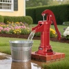 image:imageVEVOR Well Hand Pitcher Pump 25 ft Maximum Lift Antique Cast Iron Manual Hand Water Pump NPT 114 in Connection Easy Installation Old Fashioned for Outdoor Garden Pond Backyard Farm RedRed
