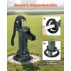image:imageVEVOR Well Hand Pitcher Pump 25 ft Maximum Lift Antique Cast Iron Manual Hand Water Pump NPT 114 in Connection Easy Installation Old Fashioned for Outdoor Garden Pond Backyard Farm RedGreen