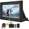image:imageVEVOR 16FT Inflatable Projector Screen Inflatable Movie Screen Outdoor with 250W Air Blower Projector Screen Oxford Fabric Material Blow Up Screen for Outdoor Backyard Home Theater Theme PartyQCPJ16FTD