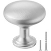 image:imageVEVOR Cabinet Knobs 25 Pack 11 Inch Zinc Alloy Drawer Pulls amp Door Handles Mushroom Kitchen Dresser Solid Knobs Cupboard Hardware with Screws for Bathroom Closet Cabinets Drawers Nickel Color25 PCS
