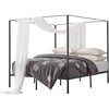 image:imageVEVOR Canopy Bed Frame Full Size Metal Canopy Bed with Four Posters Design Heavy Duty Steel Slats Support Underbed Storage Space No Box Spring Needed Easy Assembly BlackKing