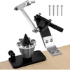 image:imageVEVOR Lawn Mower Blade Sharpener and Balancer 15  45 Adjustable Lawnmower Blade Sharpening Tool with 4 Adapter Pins Ball Bearings amp 25mm Enlarged Handle Compatible with Most Angle GrindersWith balancer