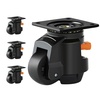 image:imageVEVOR Leveling Casters Set of 4 2200 lbs Total Load Capacity 25 inches Heavy Duty with Upgraded Handle Design 360 Degree Swivel Caster Wheels Adjustable Casters with Feet for Workbench Machine25 Leveling Casters