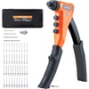 image:imageVEVOR Rivet Nut Tool Kit 17Inch Rivnut Tool Kit with 13 Mandrels and 130 Nuts Metric and SAE Size M3 M4 M5 M6 M8 M10 M12 1213 832 1024 1420 51618 3816 UNC a Carrying CaseRIVET GUN