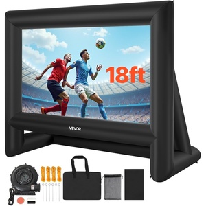 image:imageVEVOR 20FT Inflatable Movie Screen Inflatable Projector Screen with Portable Storage Bag 169 Easy Set Up Movie Projection for Outdoor Backyard Home Theater Theme PartyQCZJ18FTD