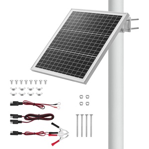 image:imageVEVOR 20W 12V Solar Panel Battery Charger Solar Battery Trickle Charger Maintainer with Builtin Controller amp 060 Adjustable Pole Mount Bracket IP67 for Gate Fence Farm Lawn Fit 15  3 Poles