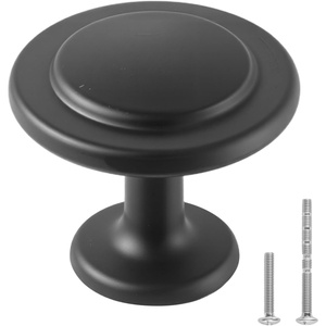 image:imageVEVOR Cabinet Knobs 25 Pack 11 Inch Zinc Alloy Drawer Pulls amp Door Handles Mushroom Kitchen Dresser Solid Knobs Cupboard Hardware with Screws for Bathroom Closet Cabinets Drawers Nickel Color30 PCS