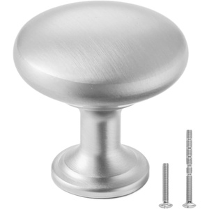 image:imageVEVOR Cabinet Knobs 25 Pack 11 Inch Zinc Alloy Drawer Pulls amp Door Handles Mushroom Kitchen Dresser Solid Knobs Cupboard Hardware with Screws for Bathroom Closet Cabinets Drawers Nickel Color25 PCS