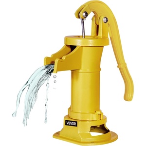 image:imageVEVOR Well Hand Pitcher Pump 25 ft Maximum Lift Antique Cast Iron Manual Hand Water Pump NPT 114 in Connection Easy Installation Old Fashioned for Outdoor Garden Pond Backyard Farm RedYellow