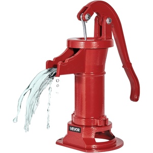 image:imageVEVOR Well Hand Pitcher Pump 25 ft Maximum Lift Antique Cast Iron Manual Hand Water Pump NPT 114 in Connection Easy Installation Old Fashioned for Outdoor Garden Pond Backyard Farm RedRed