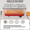 image:imageVEVOR 3Pan Commercial Food Warmer 24QT Electric Steam Table 1200W Professional Countertop Stainless Steel Buffet Bain Marie with 86185F Temp Control for Catering and Restaurants Silver