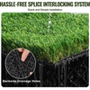 image:imageVEVOR Artificial Grass 10 x 3 ft Fake Grass Turf Rug 06 in Pile Height Realistic Synthetic Lawn Carpet Roll Mat Easy Clean Drainage Holes for Patio Garden Balcony Outdoor Indoor Decor Green18 Pack  12x12