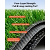 image:imageVEVOR Artificial Grass 10 x 3 ft Fake Grass Turf Rug 06 in Pile Height Realistic Synthetic Lawn Carpet Roll Mat Easy Clean Drainage Holes for Patio Garden Balcony Outdoor Indoor Decor Green12 x 7 FT