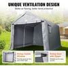 image:imageVEVOR Portable Outdoor Storage Shelter Shed 8 x 14 x 76 ft Heavy Duty Instant Storage Tent Garage Sheds with Rollup Zipper Door for Motorcycle Bike Garden ToolsGray