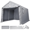 image:imageVEVOR Portable Outdoor Storage Shelter Shed 8 x 14 x 76 ft Heavy Duty Instant Storage Tent Garage Sheds with Rollup Zipper Door for Motorcycle Bike Garden ToolsGray