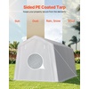 image:imageVEVOR Portable Outdoor Storage Shelter Shed 8 x 14 x 76 ft Heavy Duty Instant Storage Tent Garage Sheds with Rollup Zipper Door for Motorcycle Bike Garden ToolsGray