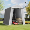 image:imageVEVOR Portable Outdoor Storage Shelter Shed 8 x 14 x 76 ft Heavy Duty Instant Storage Tent Garage Sheds with Rollup Zipper Door for Motorcycle Bike Garden ToolsGray