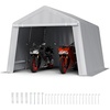 image:imageVEVOR Portable Outdoor Storage Shelter Shed 8 x 14 x 76 ft Heavy Duty Instant Storage Tent Garage Sheds with Rollup Zipper Door for Motorcycle Bike Garden ToolsGray