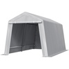 image:imageVEVOR Portable Outdoor Storage Shelter Shed 8 x 14 x 76 ft Heavy Duty Instant Storage Tent Garage Sheds with Rollup Zipper Door for Motorcycle Bike Garden ToolsGray