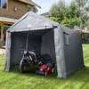 image:imageVEVOR Portable Outdoor Storage Shelter Shed 8 x 14 x 76 ft Heavy Duty Instant Storage Tent Garage Sheds with Rollup Zipper Door for Motorcycle Bike Garden ToolsGray