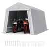 image:imageVEVOR Portable Outdoor Storage Shelter Shed 8 x 14 x 76 ft Heavy Duty Instant Storage Tent Garage Sheds with Rollup Zipper Door for Motorcycle Bike Garden ToolsGray