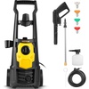 image:imageVEVOR Electric Pressure Washer 2000 PSI 176 GPM Portable Cleaner with 30ft Hose Reel Foam Cannon amp 5 Nozzles for Cars Patios Fences  ETL ListedWasher