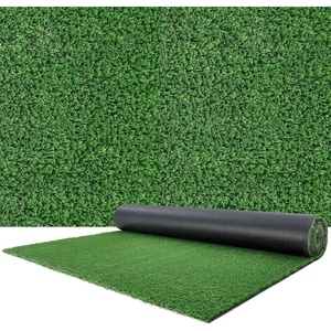 image:imageVEVOR Artificial Grass 10 x 3 ft Fake Grass Turf Rug 06 in Pile Height Realistic Synthetic Lawn Carpet Roll Mat Easy Clean Drainage Holes for Patio Garden Balcony Outdoor Indoor Decor Green3 x 10 FT