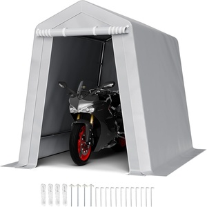 image:imageVEVOR Portable Outdoor Storage Shelter Shed 8 x 14 x 76 ft Heavy Duty Instant Storage Tent Garage Sheds with Rollup Zipper Door for Motorcycle Bike Garden ToolsGray