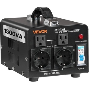 image:imageVEVOR Voltage Converter Transformer 2000W Heavy Duty Step UpDown Transformer Convert from 110 Volt to 220 Volt and from 220 Volt to 110 Volt with US Outlet EU Outlet 5V USB Port CE Certified1500W