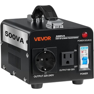 image:imageVEVOR Voltage Converter Transformer 2000W Heavy Duty Step UpDown Transformer Convert from 110 Volt to 220 Volt and from 220 Volt to 110 Volt with US Outlet EU Outlet 5V USB Port CE Certified500W