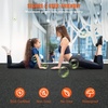 image:imageVEVOR 056Inch 48sqft 12 Tiles Gym Flooring for Home Gym Rubber Top with High Density EVA Foam 25 x 25In Gym Floor Exercise Equipment Mats Interlocking Gym Mats Puzzle Workout Mats Black amp GrayBlack  Grey